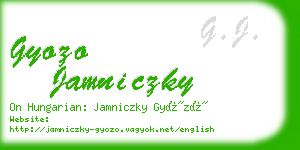 gyozo jamniczky business card